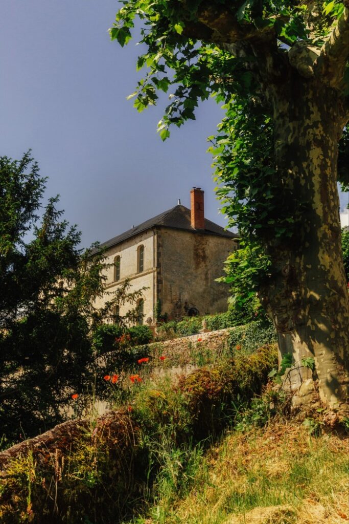 The Ancienne École from the 19th century in the village of Argenton-Château